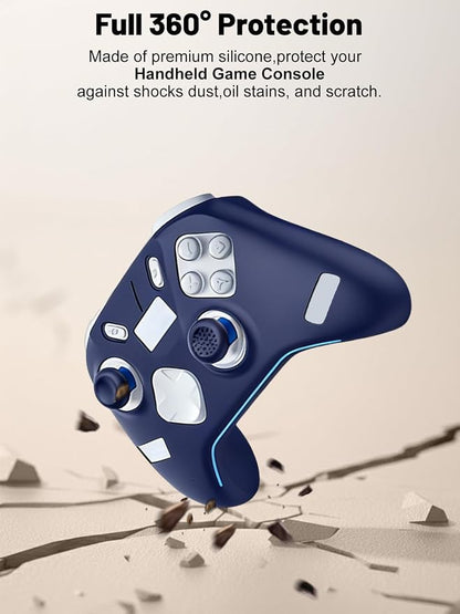 Silicone Protective Case for Flydigi Apex 5 Wireless Controller, Full-Body Protective Cover with Precise Cutout, Shockproof Dustproof Protector Sleeve & Scratch-Resistant Sleeve (Blue)