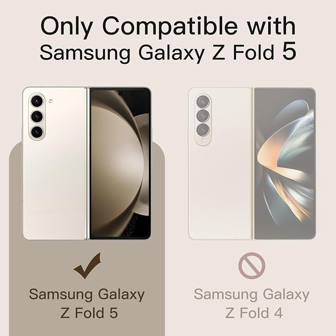 JETech Front Privacy Screen Protector for Samsung Galaxy Z Fold 5, 2-Pack | Anti-Spy Privacy Protection, Tempered Glass, Easy Installation Tool, Case-Friendly, Anti-Scratch Design