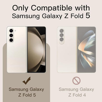 JETech Front Privacy Screen Protector for Samsung Galaxy Z Fold 5, 2-Pack | Anti-Spy Privacy Protection, Tempered Glass, Easy Installation Tool, Case-Friendly, Anti-Scratch Design