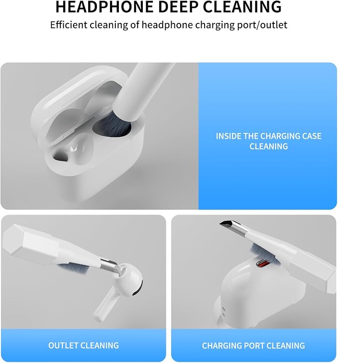 Keyboard Cleaning Kit Laptop Cleaner,20-in-1 Computer Screen Cleaning Brush Tool,for airpods,Keyboard,Earbuds,MacBook,iPhone,Phone,Device,MacBook,Device Cleaning kit
