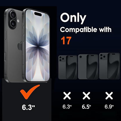 Battery Case for iPhone 17, Upgraded 10000mAh Protective Charging Case with Wireless Charging Compatible with iPhone 17 (6.3 inch) Rechargeable Extended Battery Pack Charger Case with Carplay (Black)