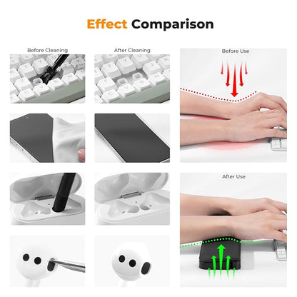 K&F Concept Multi Functional Keyboard Cleaning Kit · Keyboard Arm Wrist Rest - Electronic Device Cleaner Set for Cell Phone Tablet PC Camera Keyboard Earbud