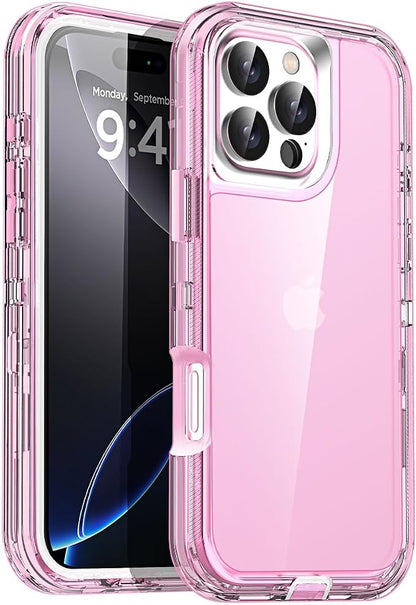 AICase for iPhone 16 Pro Max Case Clear 3 in 1 Heavy Duty Drop Protection Full Body Rugged Shockproof/Dust Proof 3-Layer Military Protective Tough Durable Cover for iPhone 16 Pro Max 6.9"_2