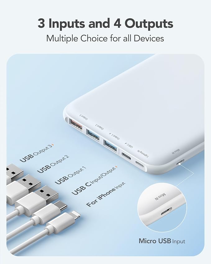 Charmast 26800mAh Slim Portable Charger Power Bank, 15W Fast Charging Battery Pack, Travel Essentials Compatible with iPhone 16/16 Pro/16 Pro Max, iPhone15/14/13/12 Series, iPad, Samsung etc