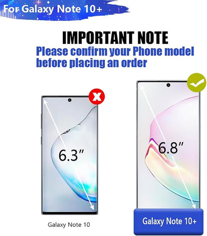 Battery Case for Samsung Galaxy Note 10+ Plus 5G, 6000mAh Rechargeable Extended Battery Charging Charger Case, Add 100% Extra Juice Black