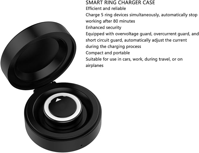 XUMIUZIY Charging Case for 4, Portable Travel Charger with Built in 70mAh Battery, Fast Charging Dock with Type C Cable, for Gen 4 and Ceramic