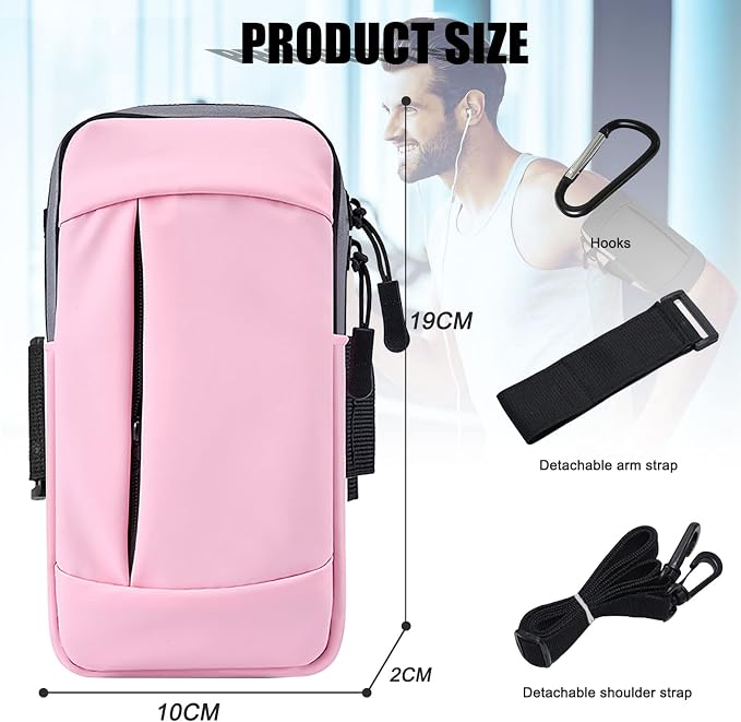 Phone Holder for Running Armband Small Crossbody Bags for Women Kids, iPhone 17 16 16e 15 14 13 12 11 Pro Max Xs Xr X Plus SE Mini Galaxy Ultra Edge S26 S25 S24 S23 Note Purse Sports Arm Band