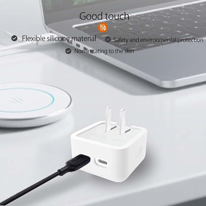 Case for Apple 35W Power Adapter,NOUKAJU Silicone Protective Cover,Drop-Proof,Scratch-Proof,Shock-Proof,Protective Case for Apple 35W Charger(White)