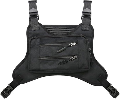 JOYEONDEF Sports Chest Bag for Men, Water Resistant Chest Pack, Running Pack with Cell Phone Holder and Extra Storage