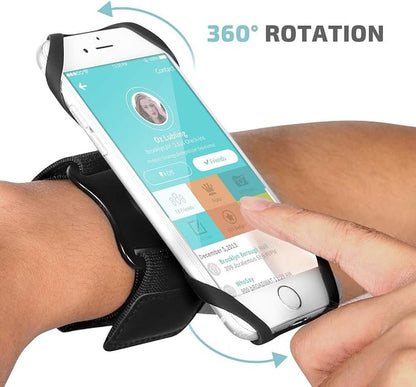Sport Running Wristband Cellphone Holder,360° Rotatable Forearm Armband Case for Motorola Edge, iPhone 16 15 14 13 12 11 XR XS Max, LG Stylo 5,Stylo 4, G8/G8s ThinQ,Rebel 4, OnePlus 7T,6T,BLU G9