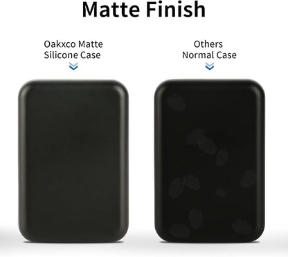 oakxco Silicone Case Compatible with Magsafe Battery Pack, Magsafe Battery Pack Cover, Scratch & Shatter Resistant, Black