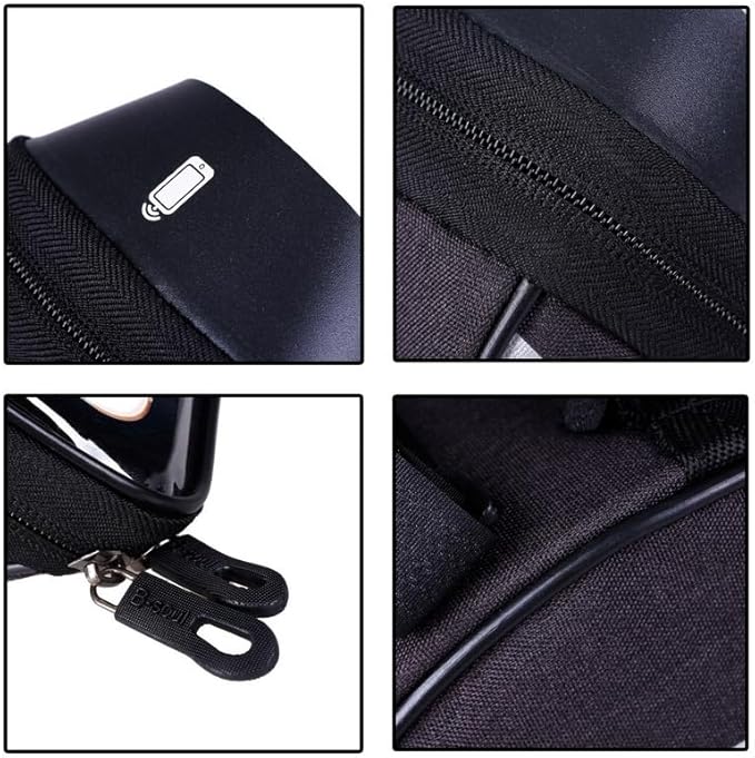 O'rengela Bike Phone Holder Bag Waterproof Bike Phone Mount Bag Bike Accessories EVA Hard Shell Bike Phone Pouch with Rain Cover Compatible with iPhone,Phones Below 6.5" (Black)