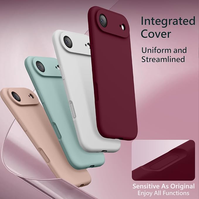 FireNova Magnetic for iPhone Air Case, Compatible with MagSafe, [Integrated Silicone Camera Control Button] [Camera Protection] Microfiber Lining Phone Case for iPhone 17 Air, 6.5", Plum