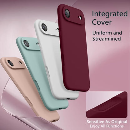 FireNova Magnetic for iPhone Air Case, Compatible with MagSafe, [Integrated Silicone Camera Control Button] [Camera Protection] Microfiber Lining Phone Case for iPhone 17 Air, 6.5", Plum