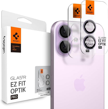 Spigen Camera Lens Screen Protector [GlasTR EZ Fit Optik Pro] Designed for iPhone 17 [Case Friendly] - Lavender [2 Pack]