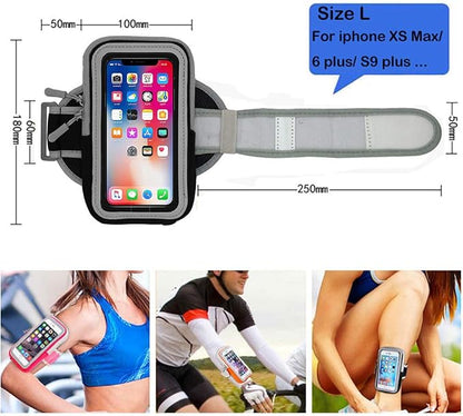 Outdoor Sport Armband for Samsung Galaxy S8 S9 S10 Note 9 10 / Blu Vivo X5 G9 Bold N1 / Motorola G7 Power Phone Band Running Case Waterproof Zip Pouch Bag Holder Pouch Case Wristband Strap