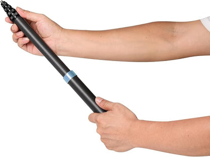 118"/3m, 9.8ft Extended Super Long Invisible Carbon Fiber Selfie Stick for Insta360 x5 Insta 360 x5 X4 X3 ONE X2, R, X, GO 3S 3 2 Action 360 Camera Accessories (17 to 118") (Blue)
