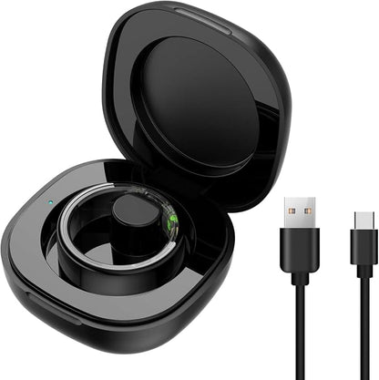 Magnetic Smart Ring Charging Case, 200mAh Battery Type C Charging Box for R02 R03 R06 R11M R8 H01 R02 SR05 Fitness Rings