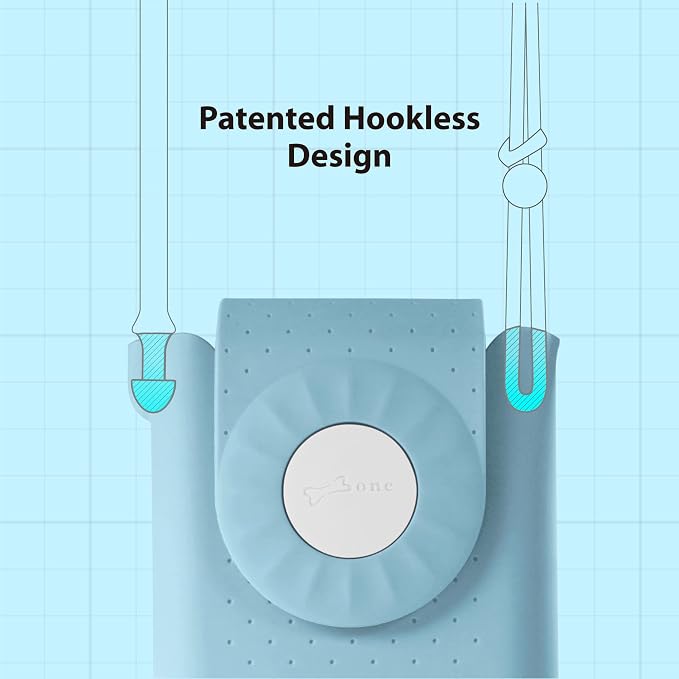 Bone Crossbody Phone Bubble Bag 1, Cell Phone Purse with Shock-Absorbing Design & Magnetic Closure, Adjustable Silicone Shoulder Lanyard Strap (Morandi Blue)