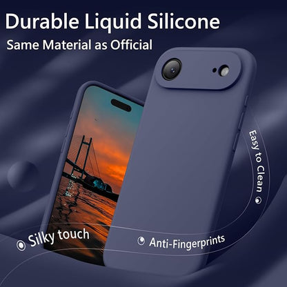 FireNova Magnetic for iPhone Air Case, Compatible with MagSafe, [Integrated Silicone Camera Control Button] [Camera Protection] Microfiber Lining Phone Case for iPhone 17 Air, 6.5", Navy Blue
