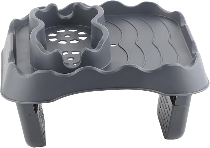 Mumusuki Hot Tub Table Tray, Attachable Cup Holder for Spa Wall, Pool and Hot Tub Accessory Shelf Drinks Snacks Phone Holder for Spa Bathtub(Grey)