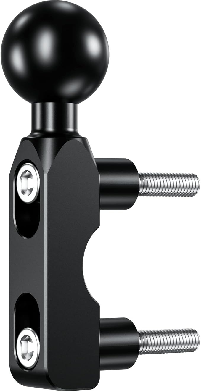 BRCOVAN Aluminum Alloy Mount Base with 1'' TPU Ball for Motorcycle Brake/Clutch Reservoir Compatible with RAM Mounts B Size 1'' Ball Double Socket Arm & Bike Motorcycle Phone Holder