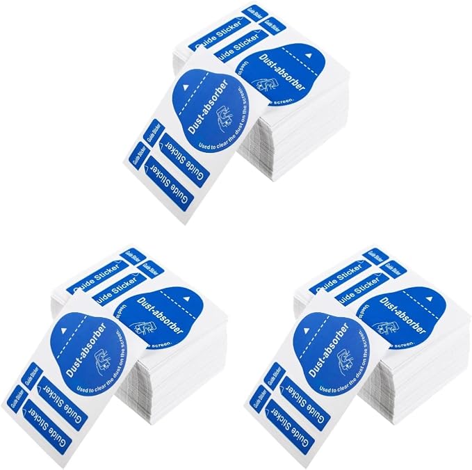 Mikikit 600pcs Cleaner- Sticking Tempered LCD Dedust Laptop Stickers Stickers, Decals Touch Tool Sticker, for Screen Removal Vacuum Sticker Mobile Blue