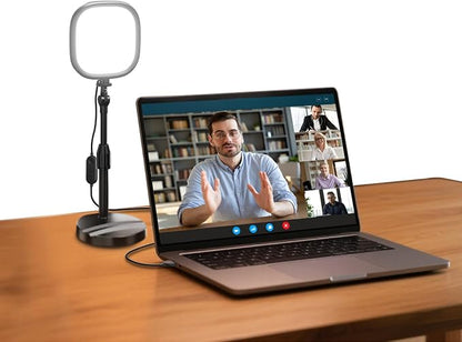 NEEWER Basics 5" Full Screen LED Ring Light with Stand for Desk Video Calls, CRI95, 10W Bi Color Edge Lit Zoom Conference Lighting for Computer Laptop Webcam Phone Streaming Recording, NL10
