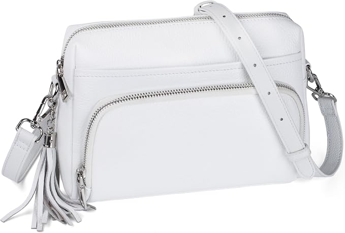 befen Genuine Leather Crossbody Purses for Women Small Crossbody Bags Purse with Built in RFID Blocking Wallet
