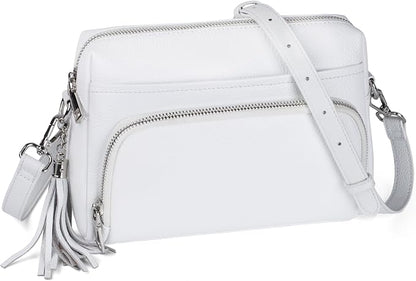 befen Genuine Leather Crossbody Purses for Women Small Crossbody Bags Purse with Built in RFID Blocking Wallet