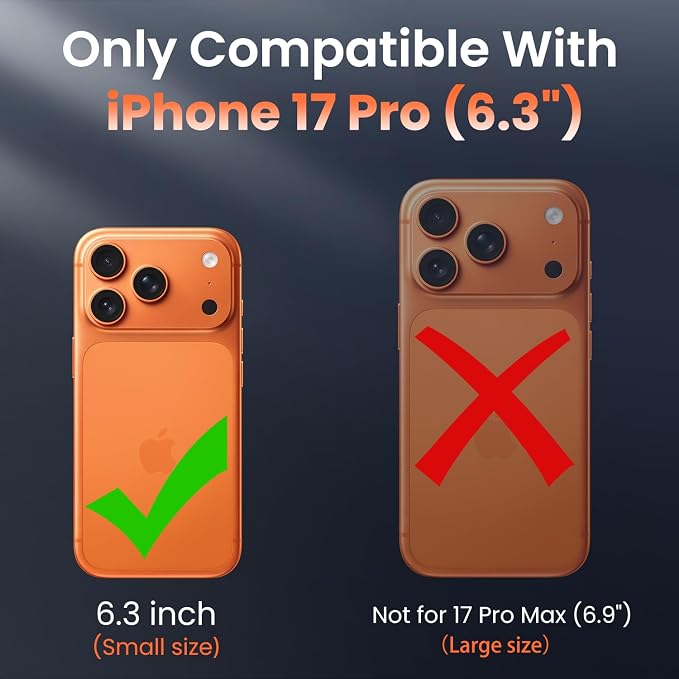Strong Magnetic Case for iPhone 17 Pro (6.3", 2025) with Stand, Drop-Proof Bumper Cover with Contrast Color Border, Military-Grade Drop Protection, Shockproof Slim Thin Cover,Black