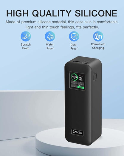 Case Cover for Anker Prime Power Bank 27,650mAh 250W, Full-Body Protective Cover for Anker Prime Power Bank,Drop-Proof,Scratch-Proof,Shock-Proof,Black