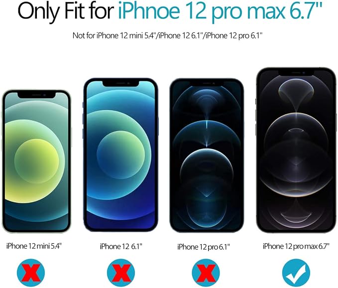 Suoman 3-Pack for 12 Pro Max Camera Lens Protector, 9H Tempered Glass, [Does not Affect Night Shots] Metal Frosted Independent Protective Cover - Diamonds-Silver