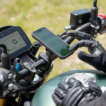 Quad Lock Handlebar Clamp Bolt Motorcycle Phone Mount PRO Kit with Vibration Dampener and MAG Universal Adaptor