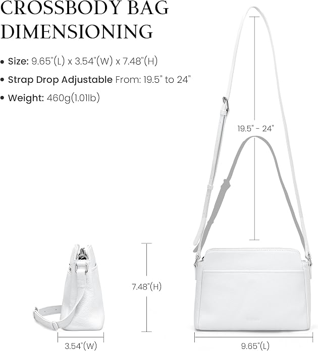 befen Anti-theft Crossbody Bag for Women Genuine Leather, Small Cross Body Shoulder Handbags with RFID Card Slots
