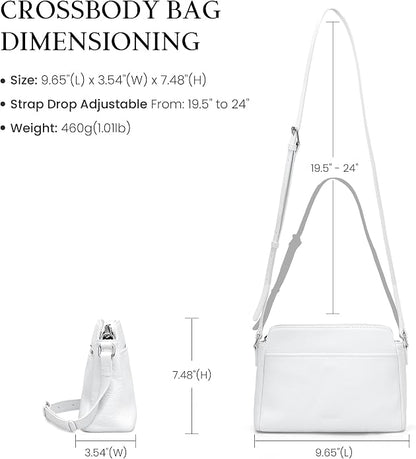 befen Anti-theft Crossbody Bag for Women Genuine Leather, Small Cross Body Shoulder Handbags with RFID Card Slots