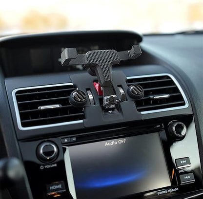 for Subaru WRX Car Phone Mount, Carbon Black Interior Hands Free Phone Holder, Gravity Air Vent Car Mount for Cell Phone Compatible with Subaru WRX STi 2016-2021