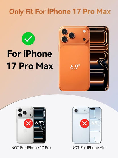 PANDUK Battery Case for iPhone 17 Pro Max, Fast Charging Case 9300mAh Portable Protective Wireless Support Carplay Compatible with iPhone 17 Pro Max 6.9 inch Rechargeable Battery Charger Cover(Black)