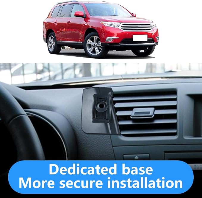 Car Phone Holder for Toyota Highlander 2008 2009 2010 2011 2012 2013 Auto Interior Accessories Best Cell Phones Mount Cellphone Mobile Cradle Charging Navigation Bracket Air Vent Screen Stand