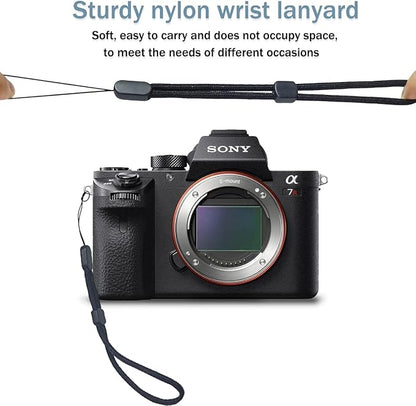 yuntop 5PCS Wrist lanyard, 8.8 inch Hand Wrist Strap Lanyard, Adjustable Nylon Wristlet Straps for Cell Phone, Camera, GoPro, PSP, USB Flash Drives, Flashlight (Black)