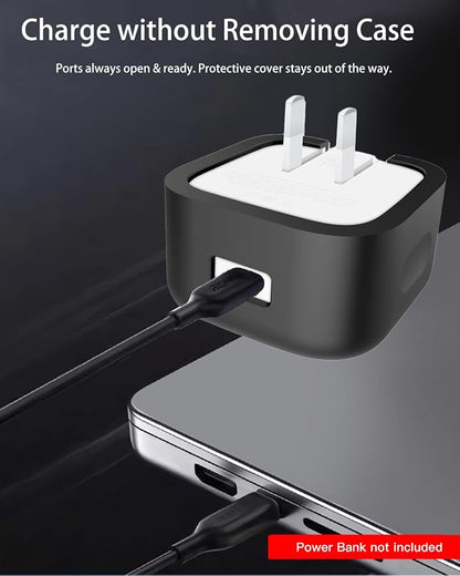 Silicone Case for Apple 40W Dynamic Power Adapter,Soft Silicone Protective Cover for Dynamic Power Adapter,Shockproof,Fall-Resistant,Black