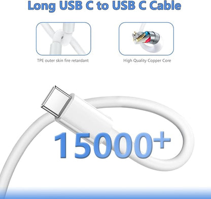 10FT for iPhone 17 16 15 Charger Fast Charging, Long USB C to C Charger Cord with 20W Type C Phone Fast Charging Block for iPhone 17/17 Air/17 Pro max/17 Plus/16e/16 Pro/15 Pro/15 Pro max,iPad, 1Pack