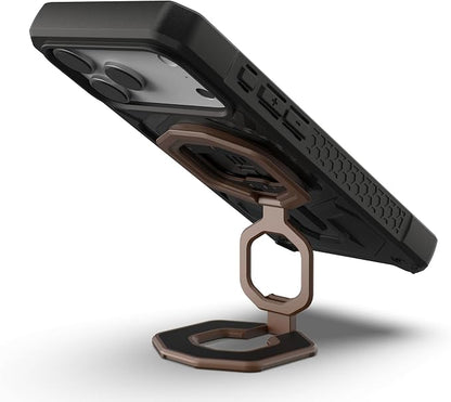 URBAN ARMOR GEAR UAG Magnetic Ring Stand Monarch Mag2 w/Built-in Bottle Opener - Ultra-Strong Double Magnet MagSafe Compatible Metal Phone Ring Grip 360 Rotation Kickstand, Aged Bronze
