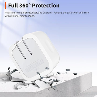 Case for Apple 35W Power Adapter – Soft Silicone Protective Cover for Dynamic Charger,Shockproof Dustproof Charging Block Protector Sleeve[White]