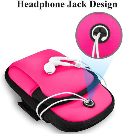 Armband Cell Phone Holder for Running Women,iPhone Armband 17 16 16e 15 14 13 12 11 Pro Max Xs Xr X Plus SE Mini,Samsung Galaxy S26 S25 S24 S23 S21 Ultra Note Key Pouch,Exercise Arm Bands Bag