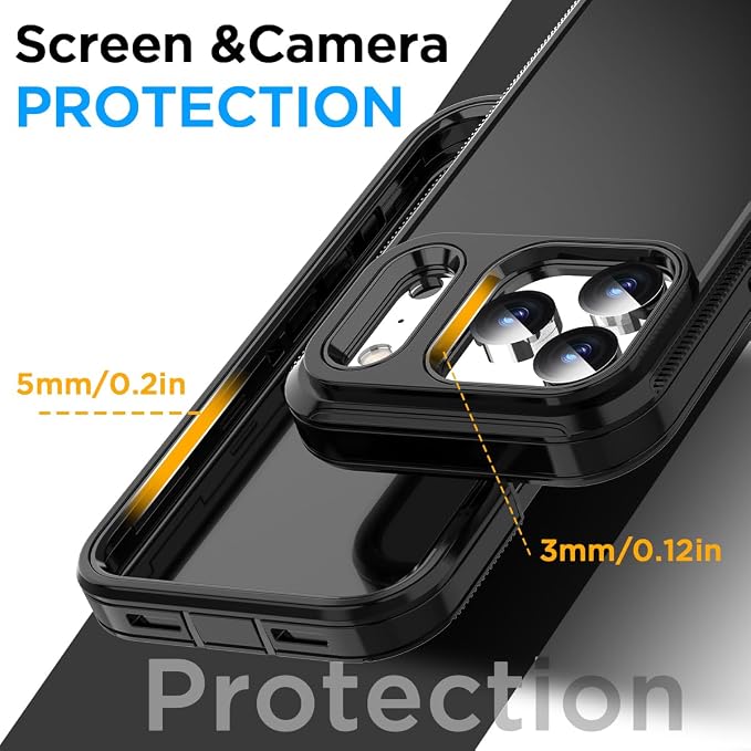 AICase for iPhone 17 Pro Case(6.3"),Heavy Duty Drop Protection Full Body Rugged Shockproof/Drop Proof/Dust Proof Military Protective Tough Durable Phone Cover for iPhone 17 Pro 2025_BG024