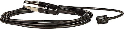 Shure WL93-6 Series Subminiature Condenser Lavalier Microphones, WL93-6 Black, with 6-Foot (1.9 m) Cable