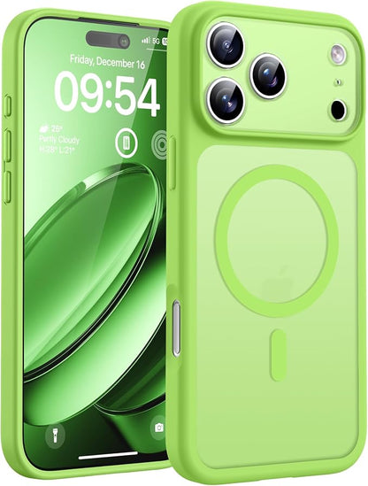 TOCOL for iPhone 17 Pro Max Case, Compatible with Magsafe Charger, Full Camera Protection, Translucent Matte for iPhone 17 Pro Max Phone Case 6.9 inch (Light Green)