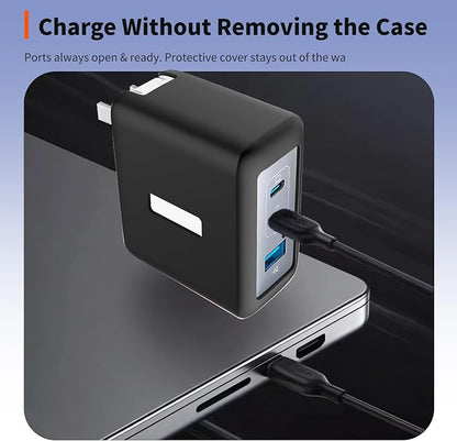 Case for Anker Nano 100W USB-C Charger – Soft Silicone Protective Cover for Dynamic Charger,Shockproof Dustproof Charging Block Protector Sleeve[Black]