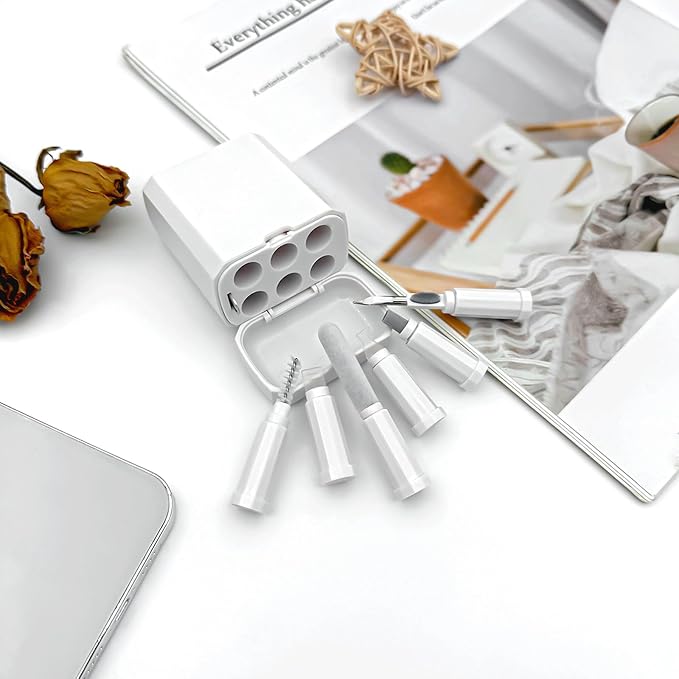 Multi-Function Cleaning Kit for AirPod & iPhone – Port, Cable & Speaker Repair Tool for Lightning, Type-C, and Charging Connectors, Portable Cleaning Toolbox